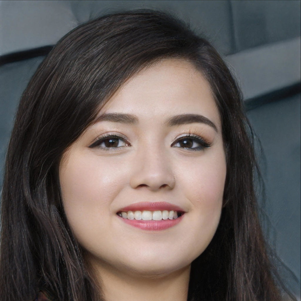 Smiling black haired woman
