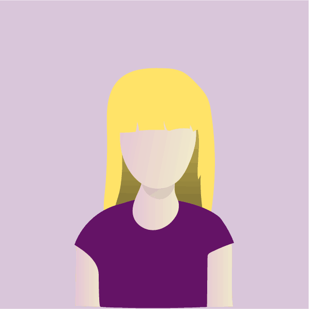 Silhouette illustration of a woman with blonde hair
