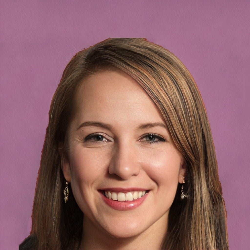Smiling blonde woman